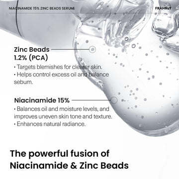 FRANKLY Niacinamida 15% + Zinc, acabado mate tras la aplicación