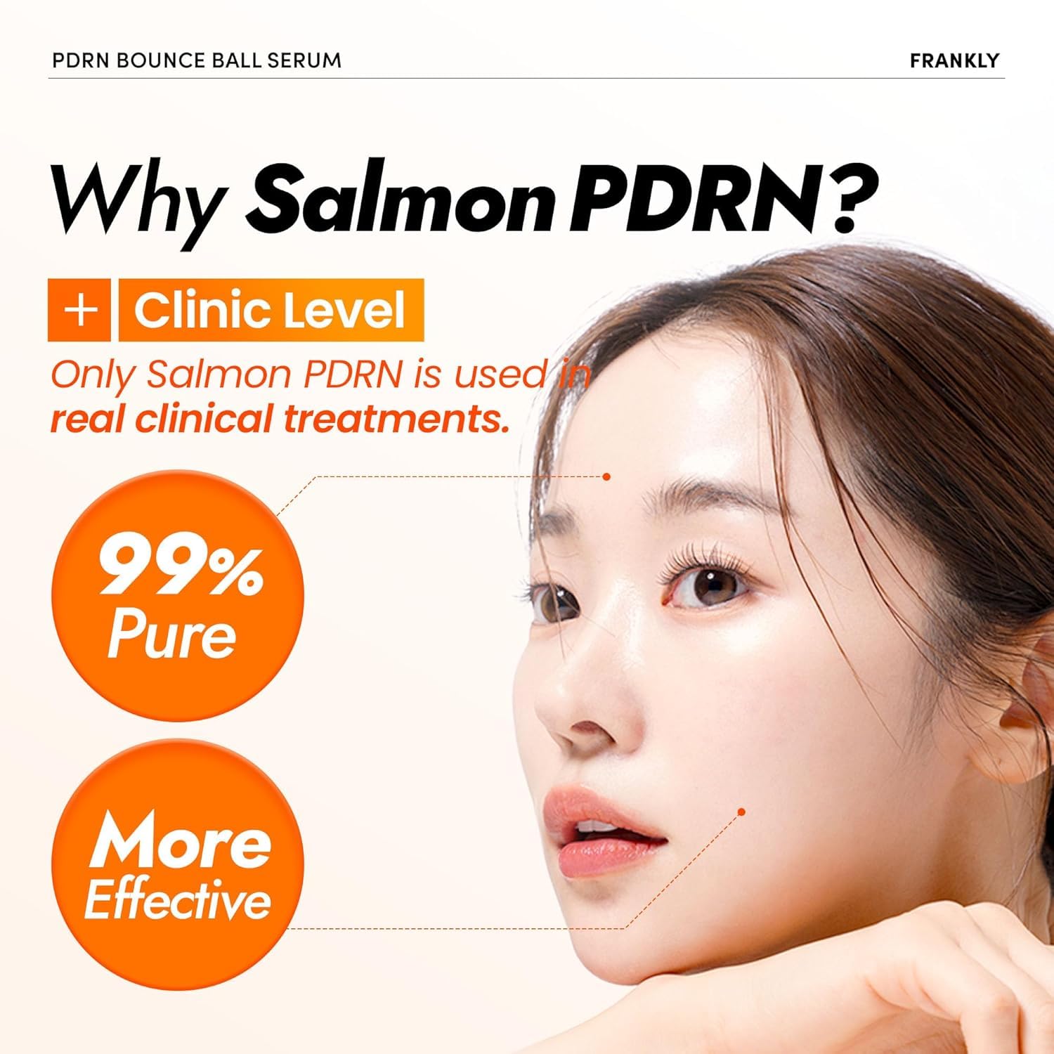 FRANKLY Salmon PDRN Bounce Ball Serum, uso diario cuidado suave para la piel