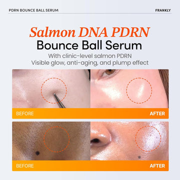 FRANKLY Salmon PDRN Bounce Ball Serum, frasco compacto para uso diario