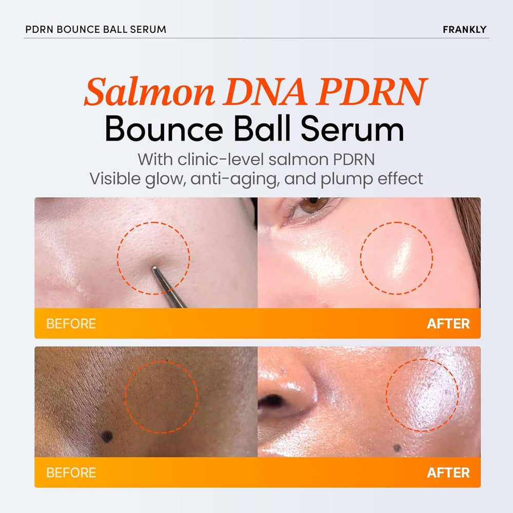FRANKLY Salmon PDRN Bounce Ball Serum, frasco compacto para uso diario