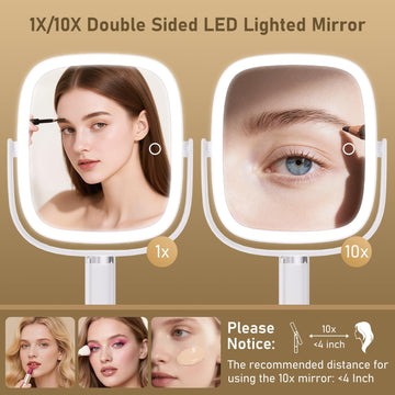 FRANO doble cara 1x/10x para maquillaje general y detalles.
