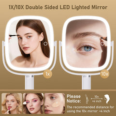 FRANO doble cara 1x/10x para maquillaje general y detalles.