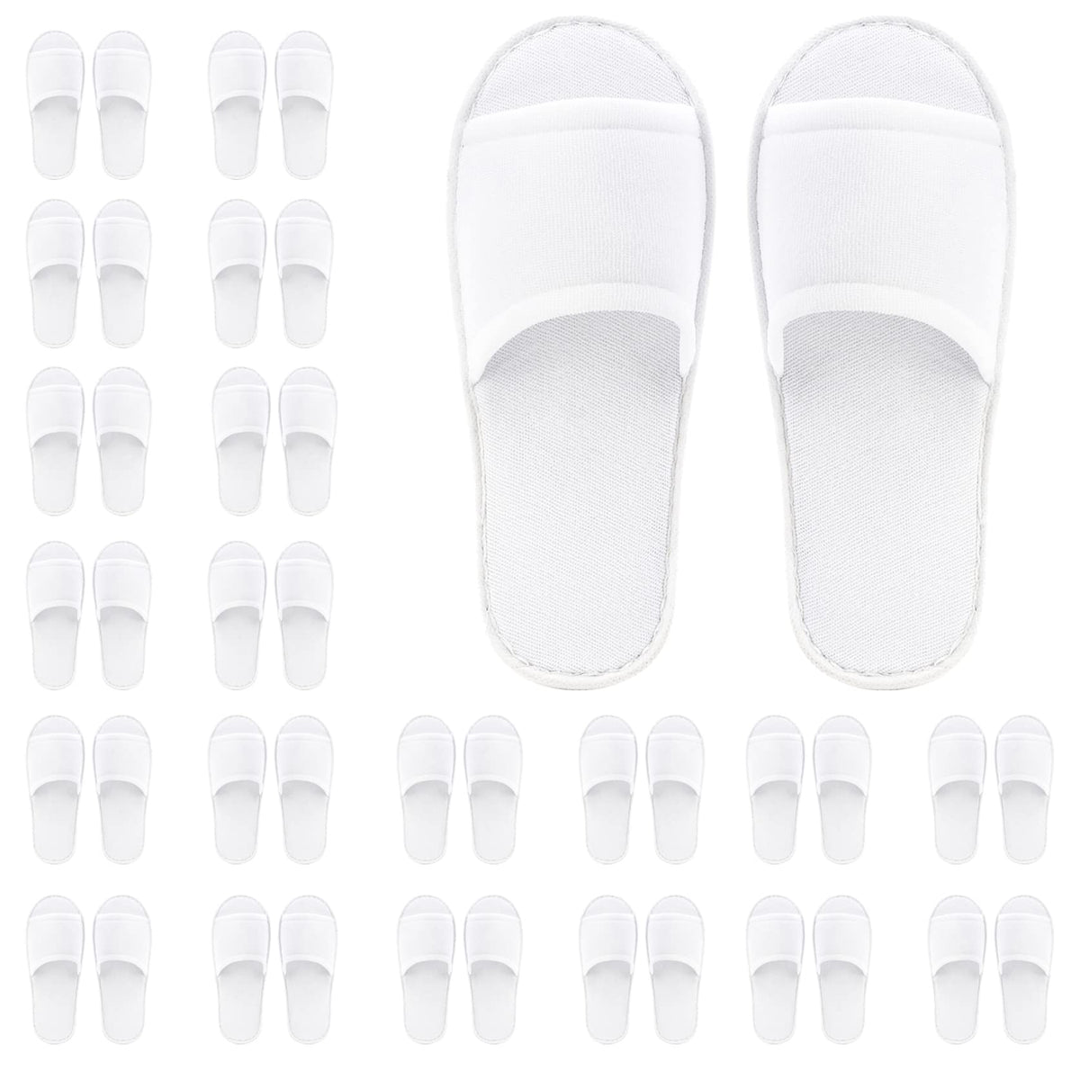 Frcctre zapatillas desechables con dedo abierto para comodidad de los invitados