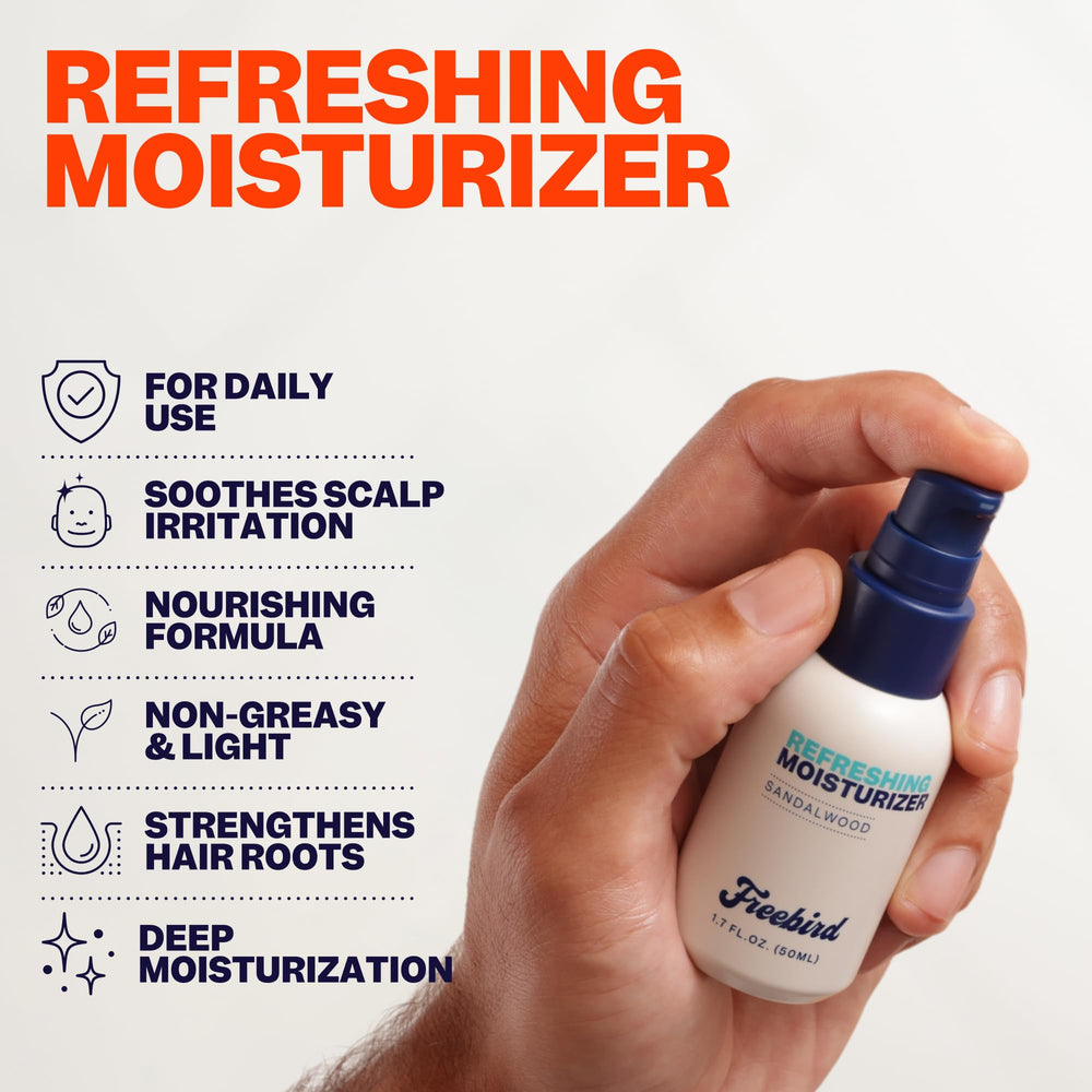 Freebird Bald Head Regimen supports a smooth, hydrated scalp for everyday confidence.