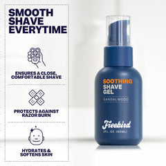 Freebird gel de viaje, tamaño compacto para rutina de afeitado en movimiento