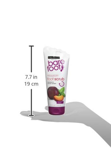 Freeman Bare Foot exfoliante ingredientes de menta y ciruela, aroma fresco para pies relajados.