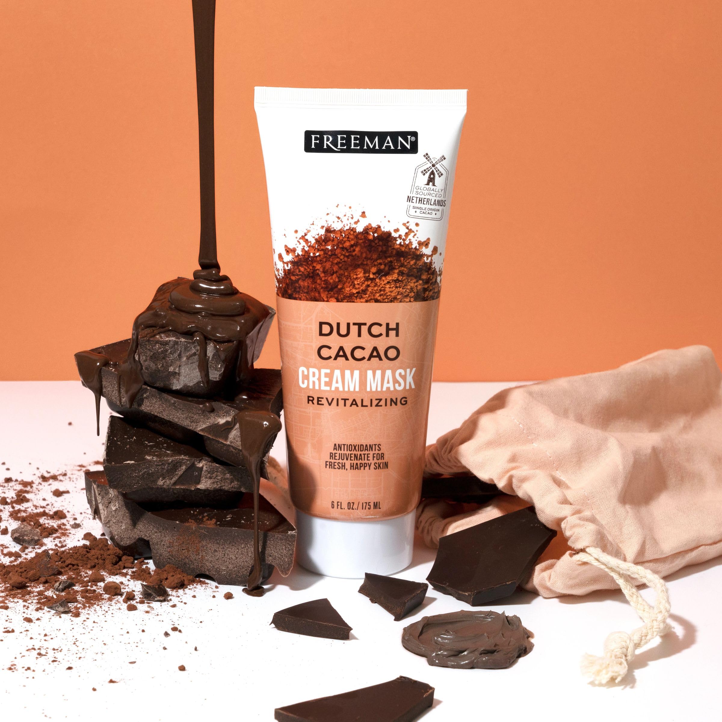 Freeman Dutch Cacao enjuague facial: retirada fácil con agua tibia.