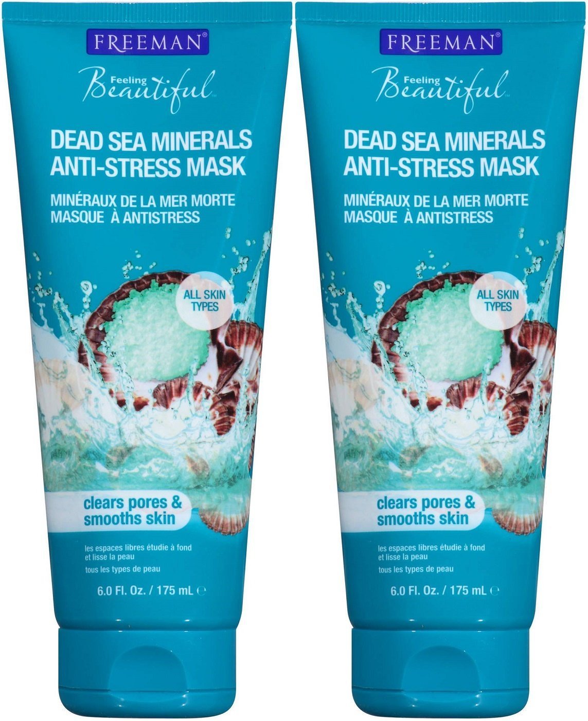 Mascarilla Freeman con arcilla anti-estrés y minerales del Mar Muerto para purificar poros y equilibrar la piel