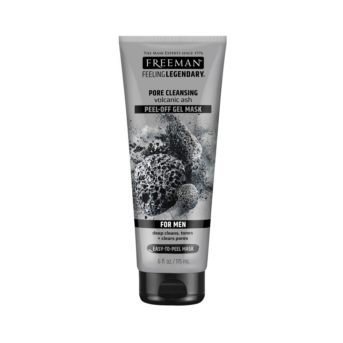 Mascarilla Freeman para poros con ceniza volcánica, gel despegable para limpieza profunda.