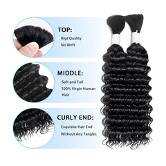Freemiss virgin bulk hair 12A quality for full braided looks.