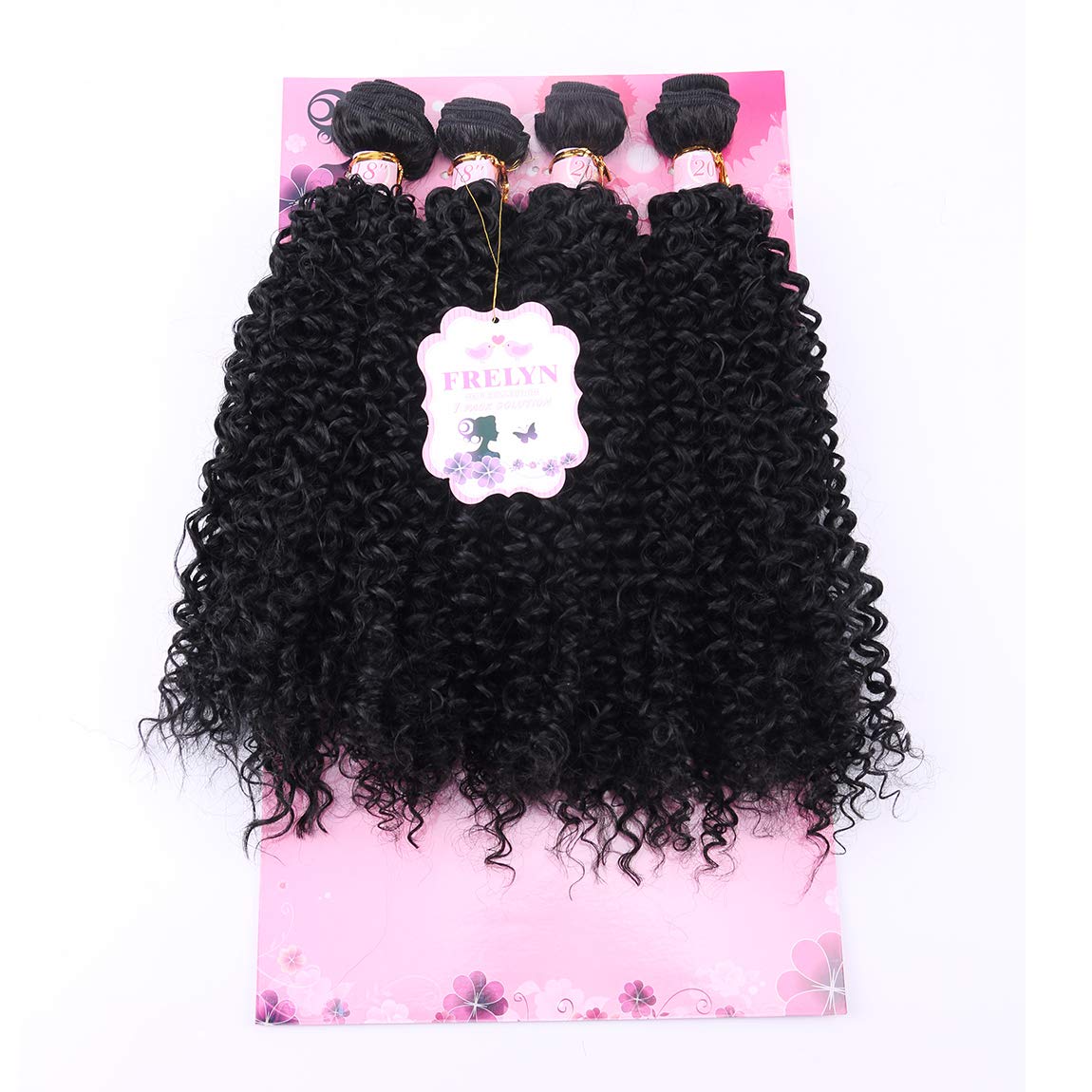 FRELYN Kinky Curly Bundles tacto suave y rizos definidos para uso diario.