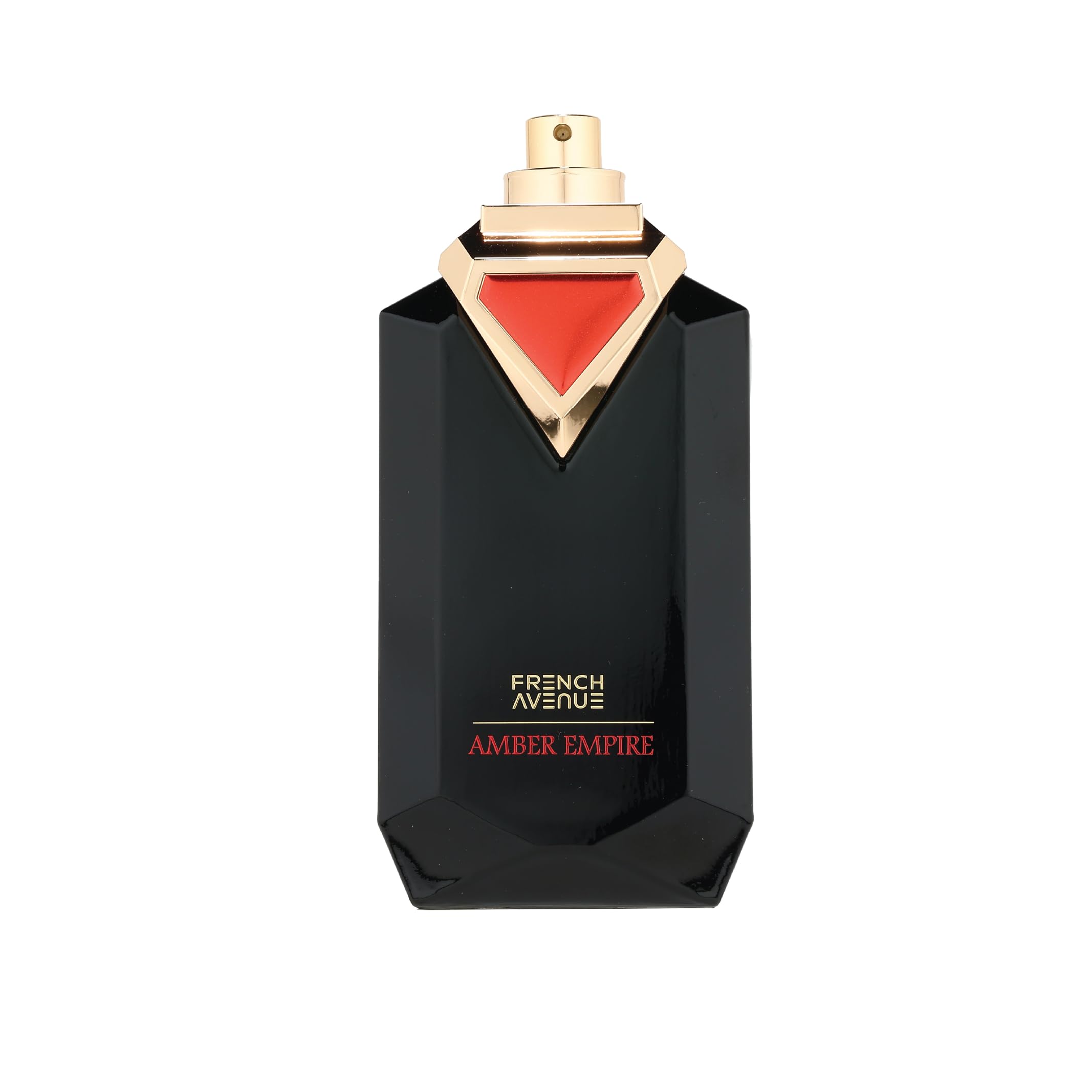 Frasco frontal de Amber Empire, French Avenue, presencia elegante para el tocador.