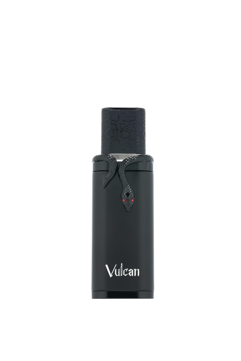 French Avenue Vulcan: botella negra elegante para presencia duradera y sofisticada.