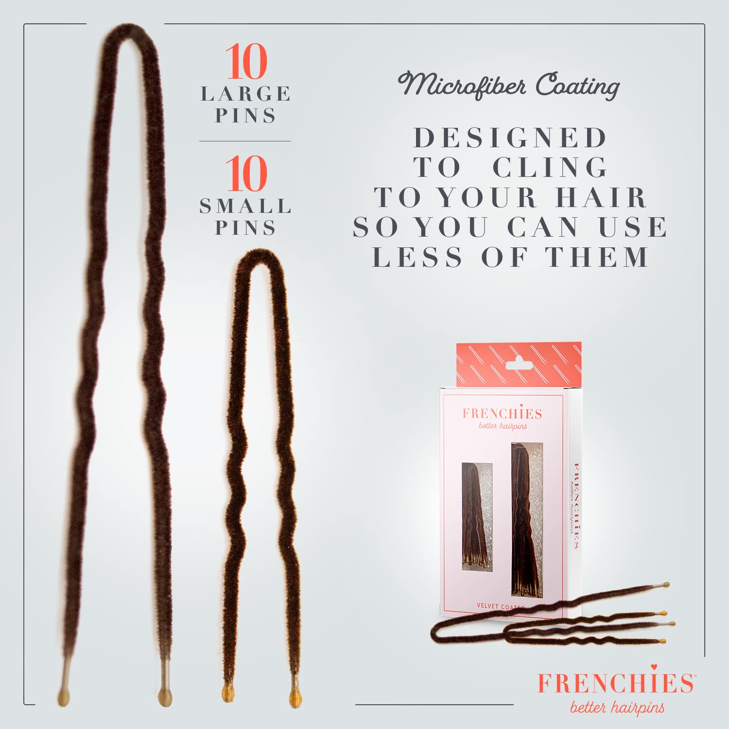 Frenchies horquilla con recubrimiento microfibra, agarre antideslizante.