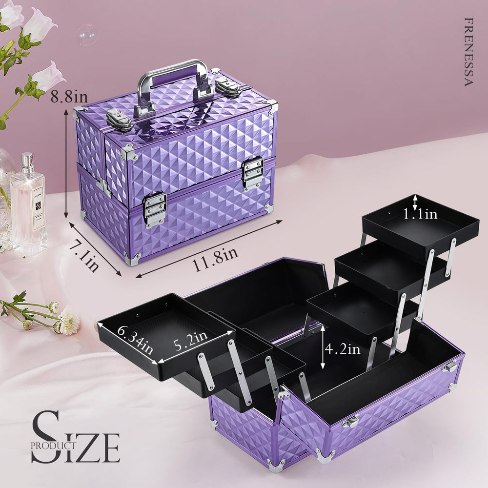FRENESSA diseño práctico morado, ideal para ordenar cosméticos y herramientas.