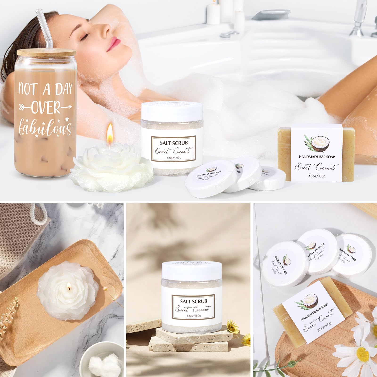 Frerdui exfoliante de sal 160 g, piel más suave tras el baño.