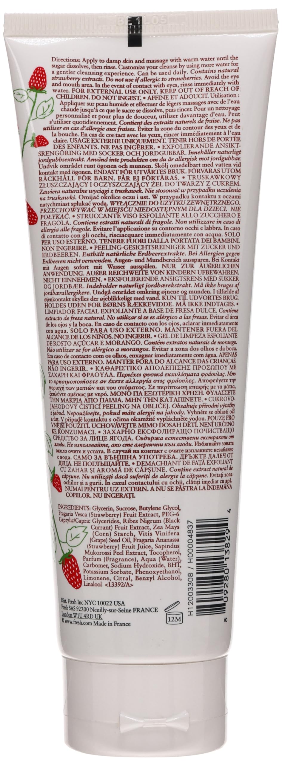 Fresh aplicación diaria exfoliante fresa para limpieza facial