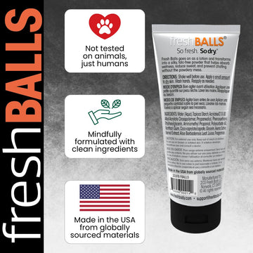 Fresh Balls, fórmula sin talco para una sensación suave.