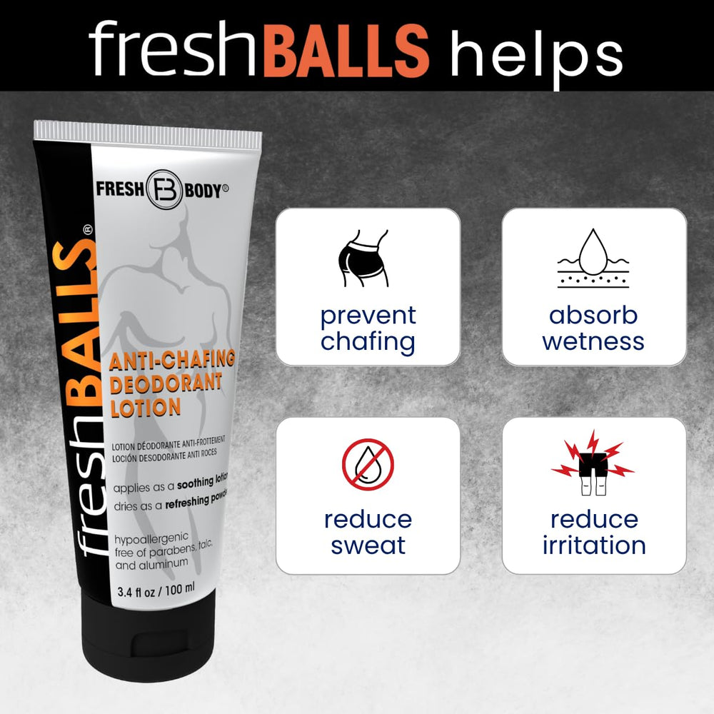 Fresh BALLS Lotion – absorption rapide pour rester frais toute la journée.
