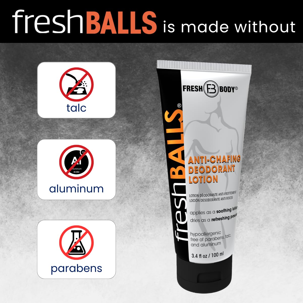 Fresh BALLS Lotion – routine hygiénique quotidienne simplifiée.
