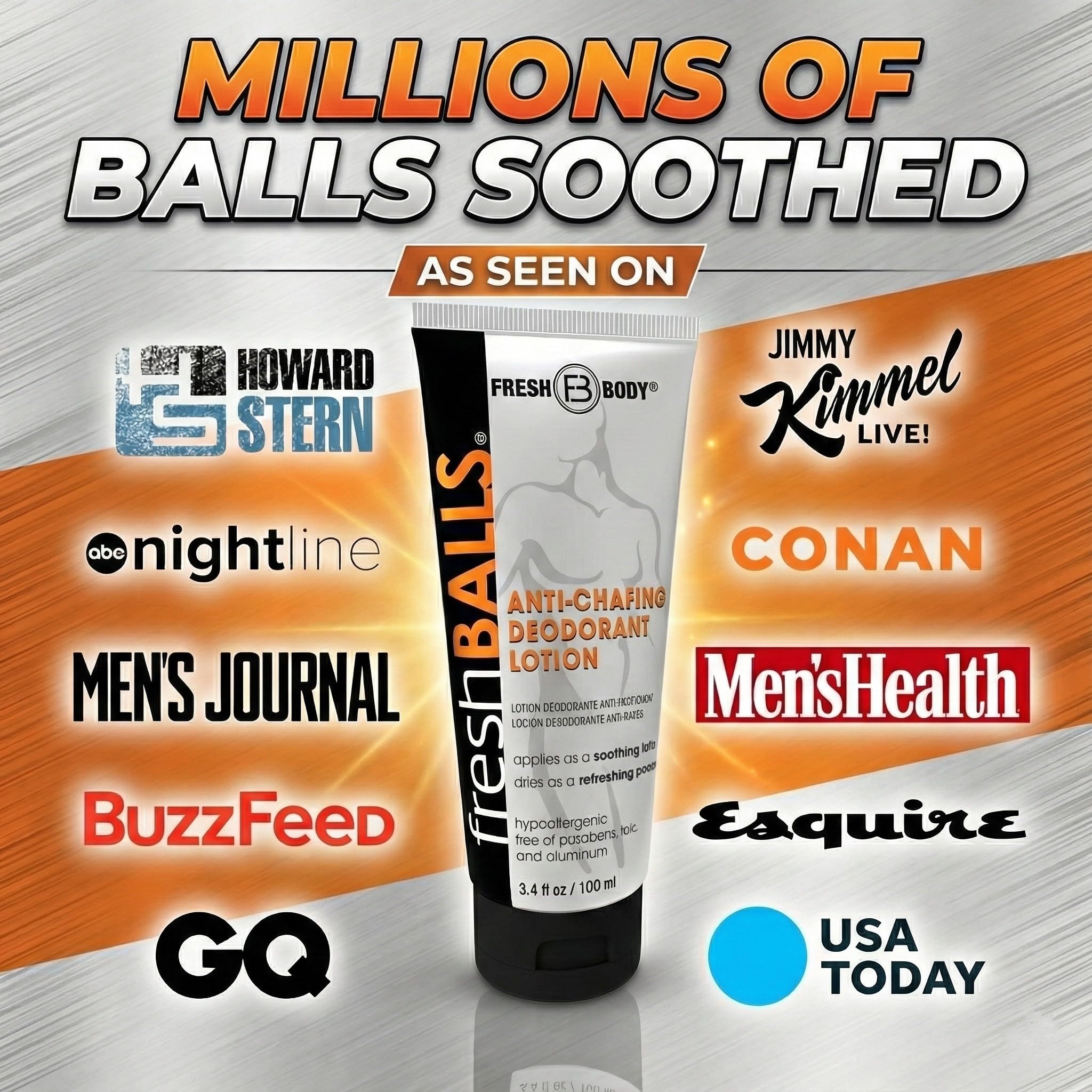 Fresh BALLS Lotion – sensation sèche et agréable après l’application.