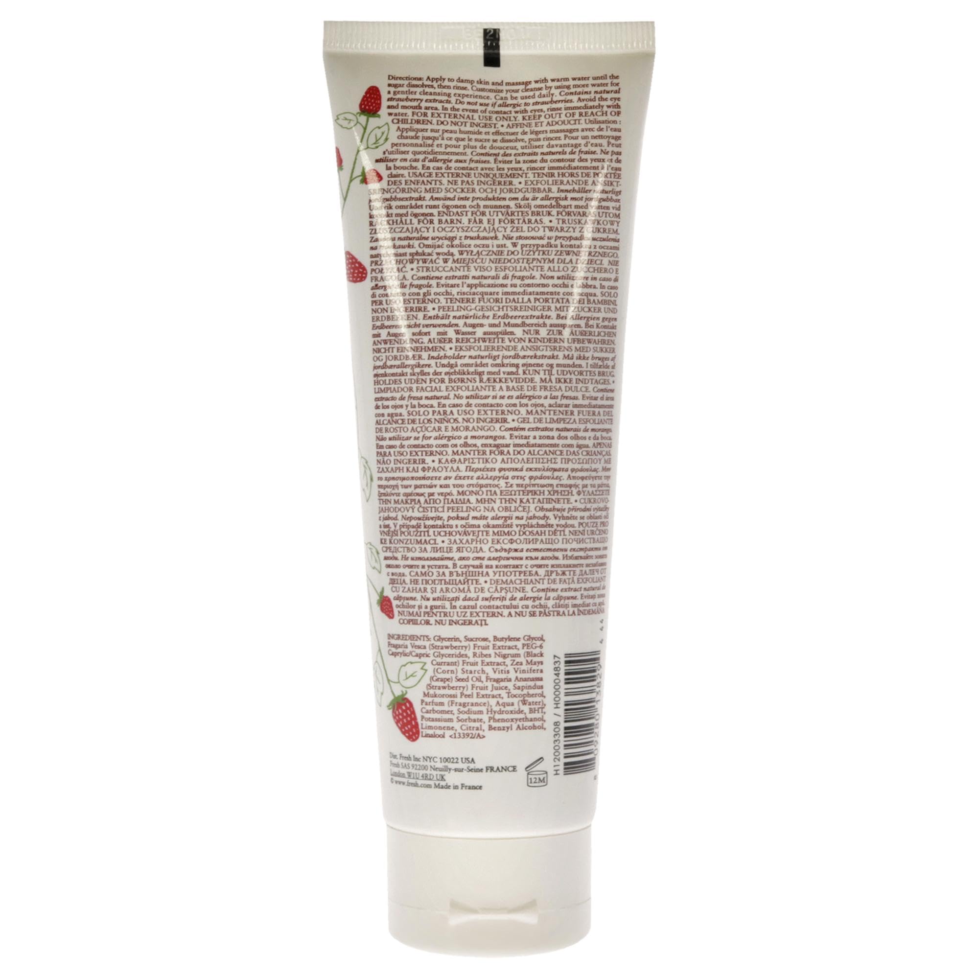 Fresh botella dispensador exfoliante visible para uso diario