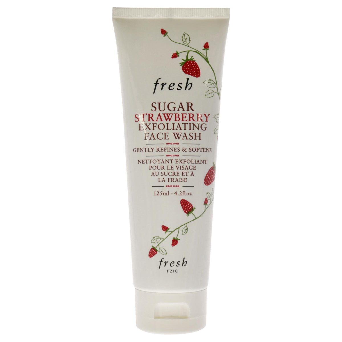 Fresh exfoliante facial fresa azucar textura sedosa para piel suave