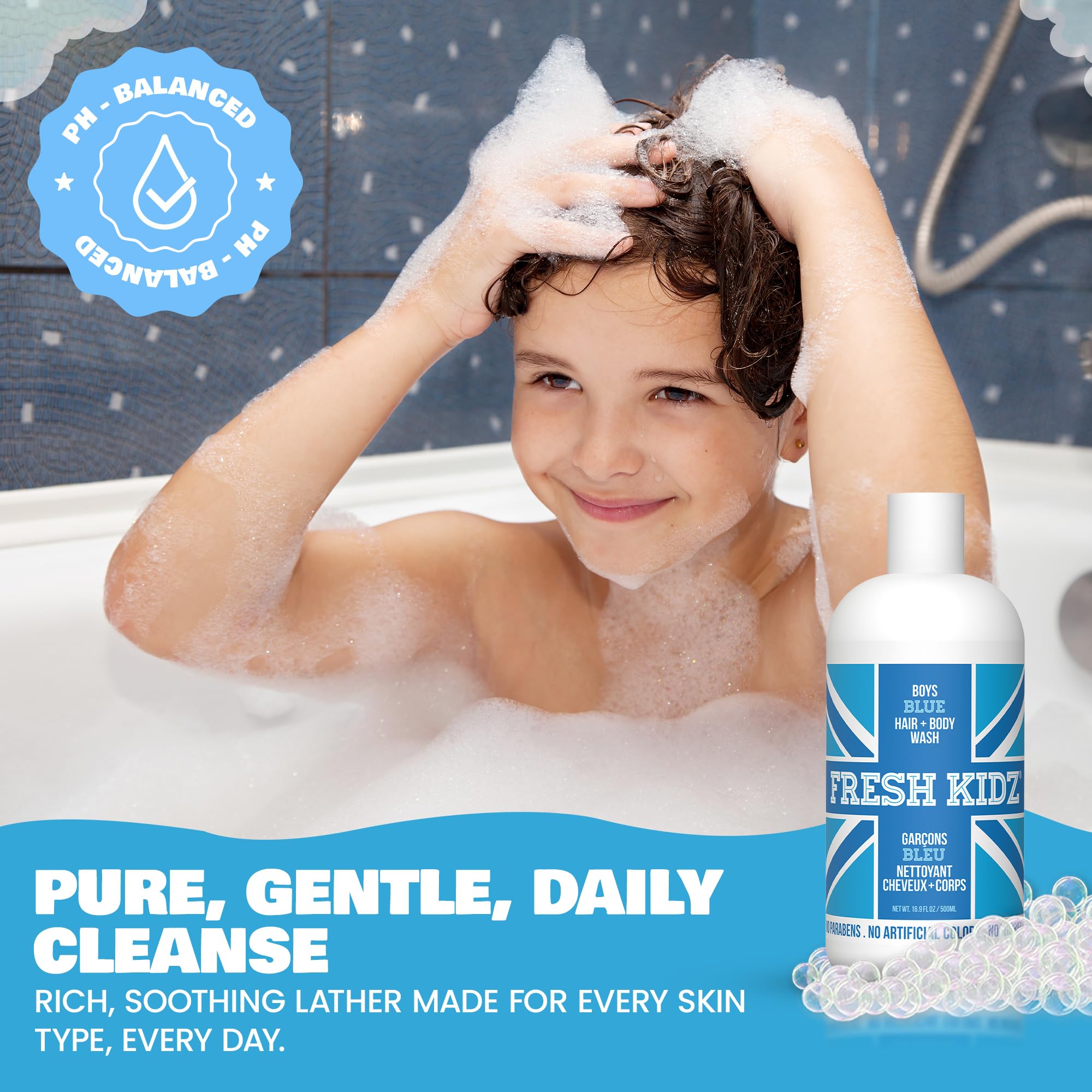 Fresh Kidz aroma citrico bergamota romero neroli, botella destacada.