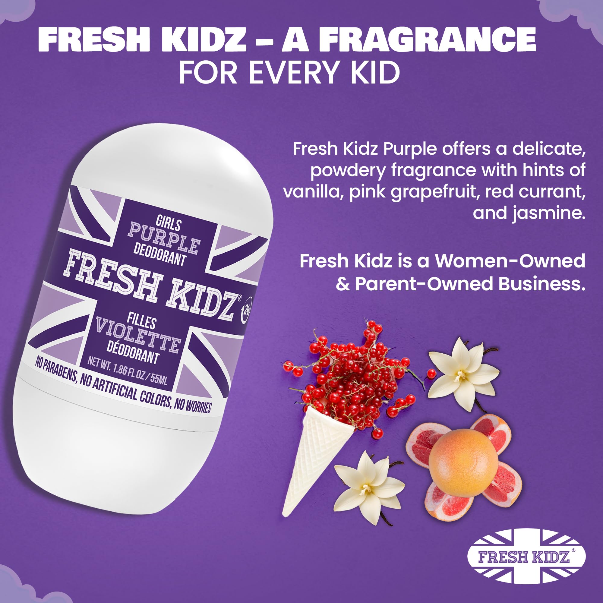 Fresh Kidz, dermatológicamente probado para pieles sensibles de adolescentes.