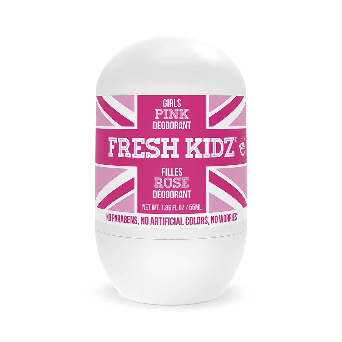 Fresh Kidz desodorante-rodillo para niñas rosa ofrece protección suave todo el día.