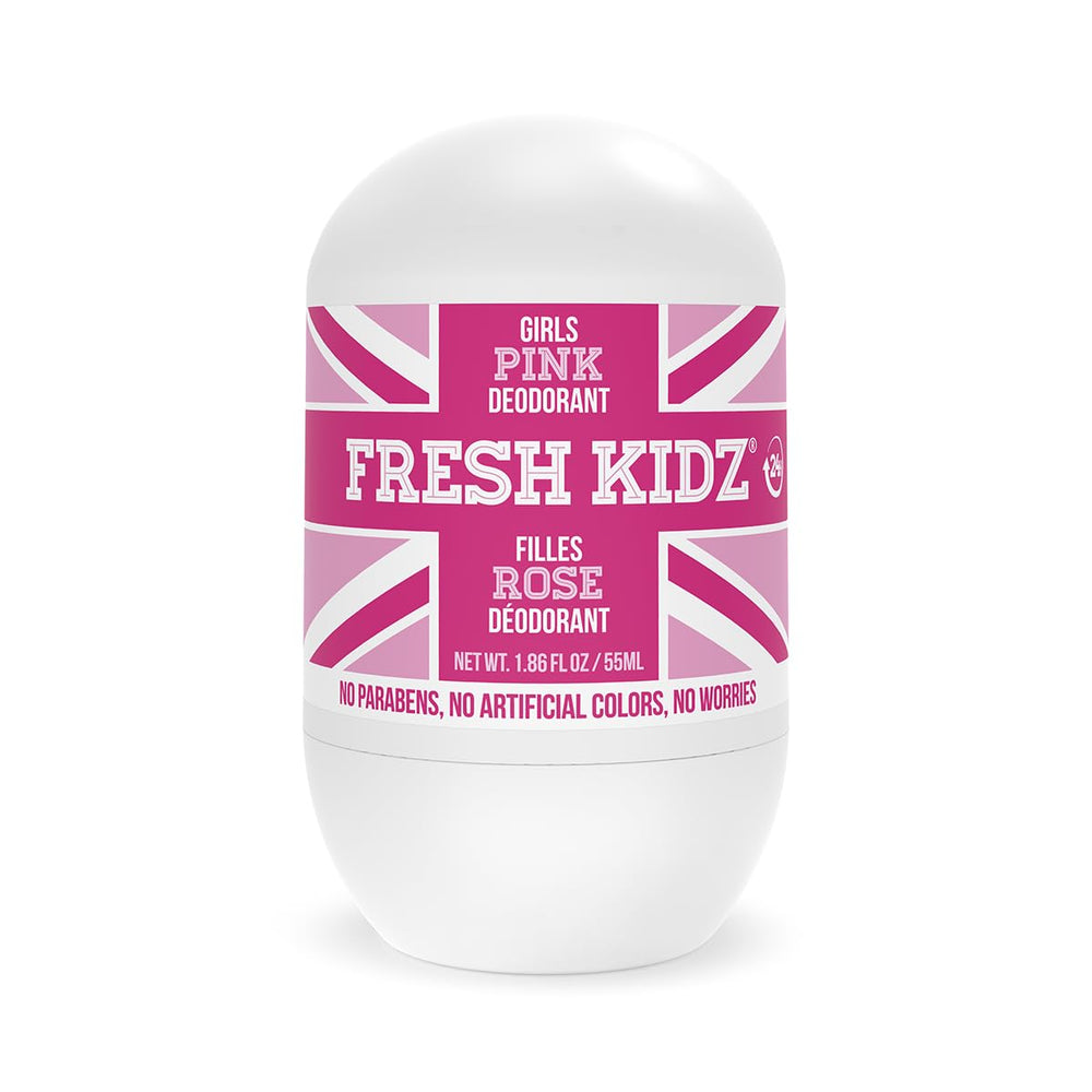 Fresh Kidz desodorante-rodillo para niñas rosa ofrece protección suave todo el día.