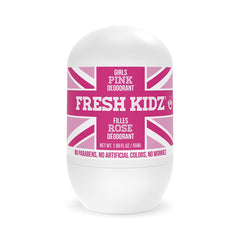 Fresh Kidz desodorante-rodillo para niñas rosa ofrece protección suave todo el día.