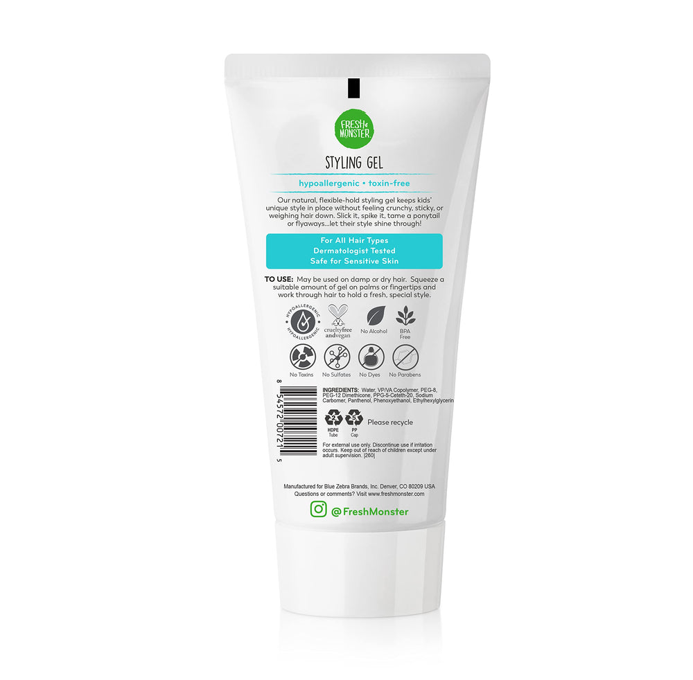 Fresh Monster gel para niños, aplicación manual para peinados rápidos y fáciles