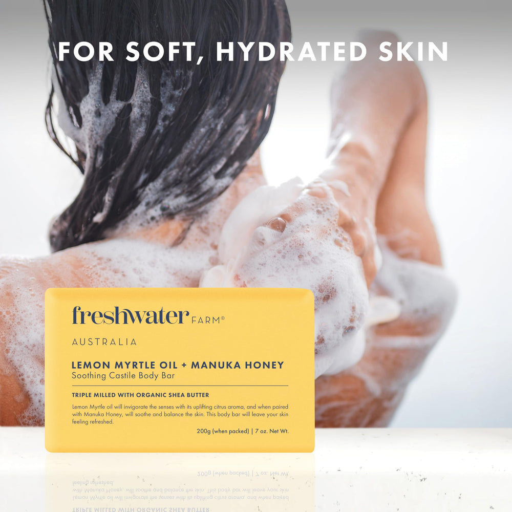 Freshwater Farm Australia uso facial y corporal, cuidado natural para toda la familia.