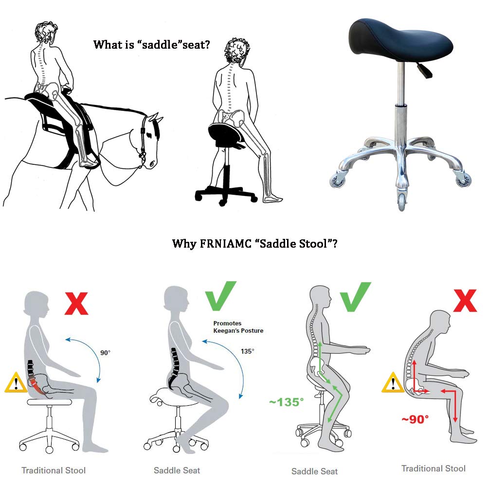 FRNIAMC asiento de cuero artificial, confort en sesiones prolongadas