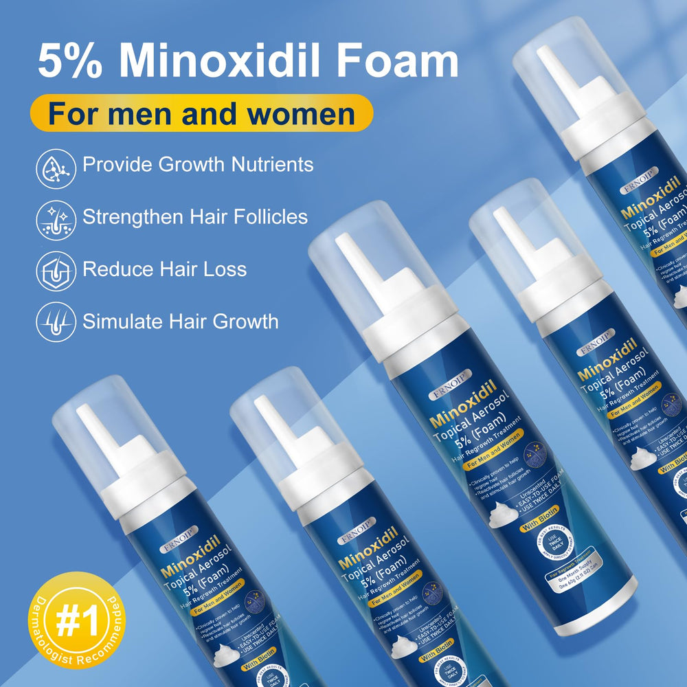 Application mousseuse facile de Frnoip Minoxidil sur le cuir chevelu