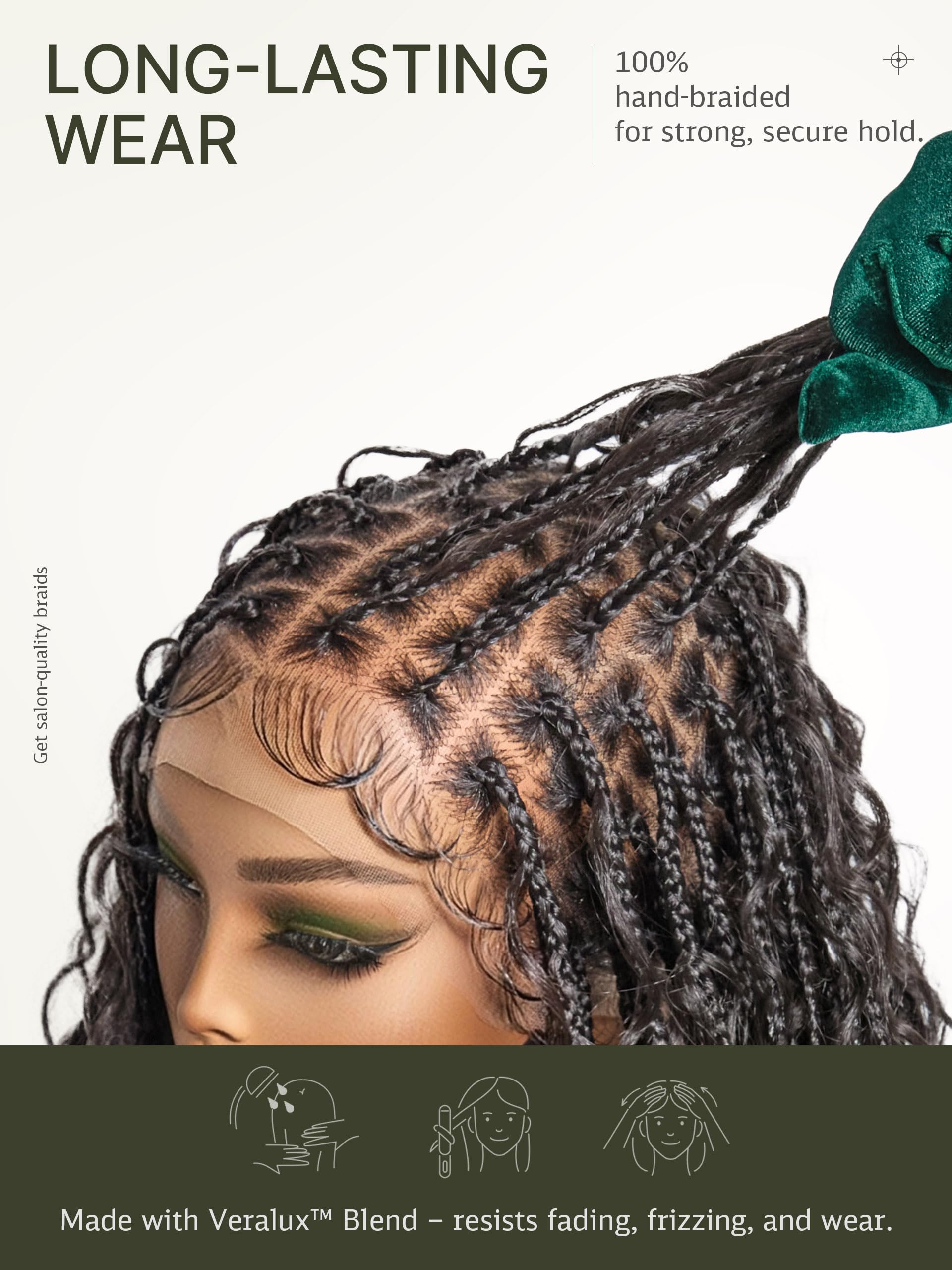 Frodio Veralux Peluca pelo sintético de alta calidad para acabado natural y duradero.