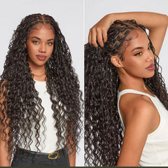 Frodio Veralux Peluca trenzada con encaje completo ofrece look natural 360°.
