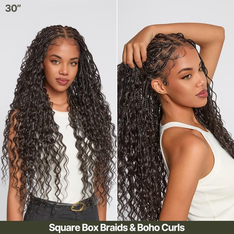 Frodio Veralux Peluca trenzas bohemias hechas a mano para uso diario.