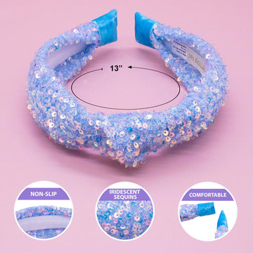 Diadema FROG SAC brillo irisado, estilo llamativo para niñas modernas.