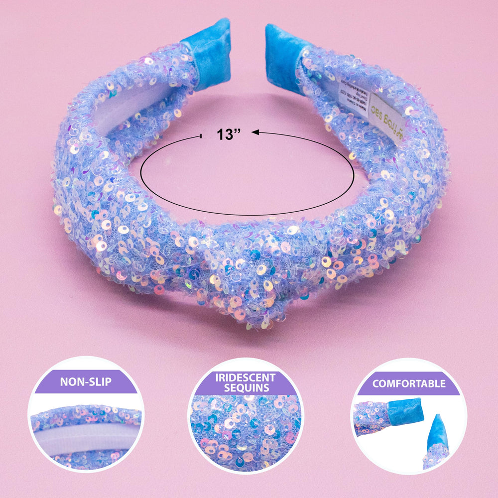 Diadema FROG SAC brillo irisado, estilo llamativo para niñas modernas.