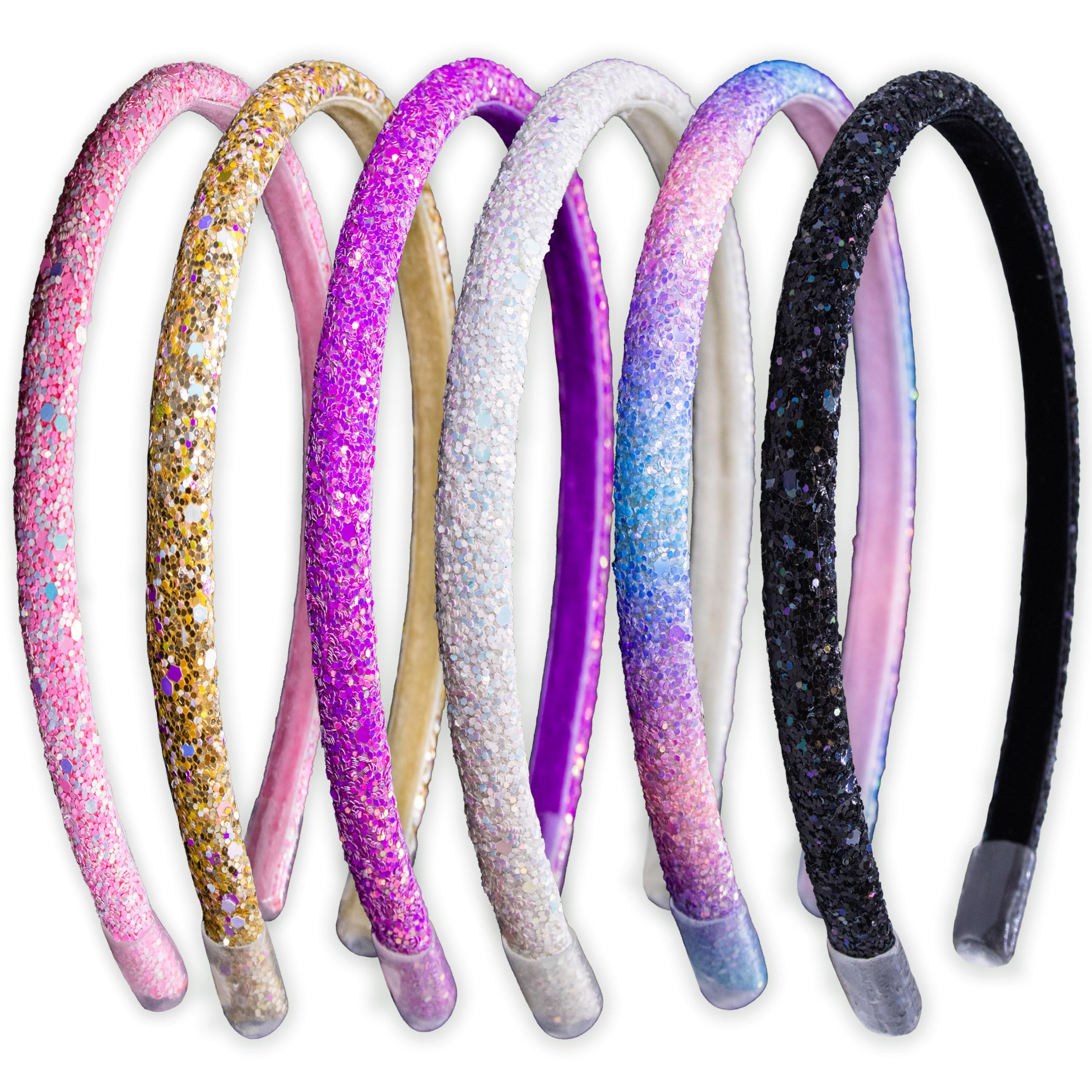 Diadema FROG SAC negra con purpurina para fijar peinados diarios.