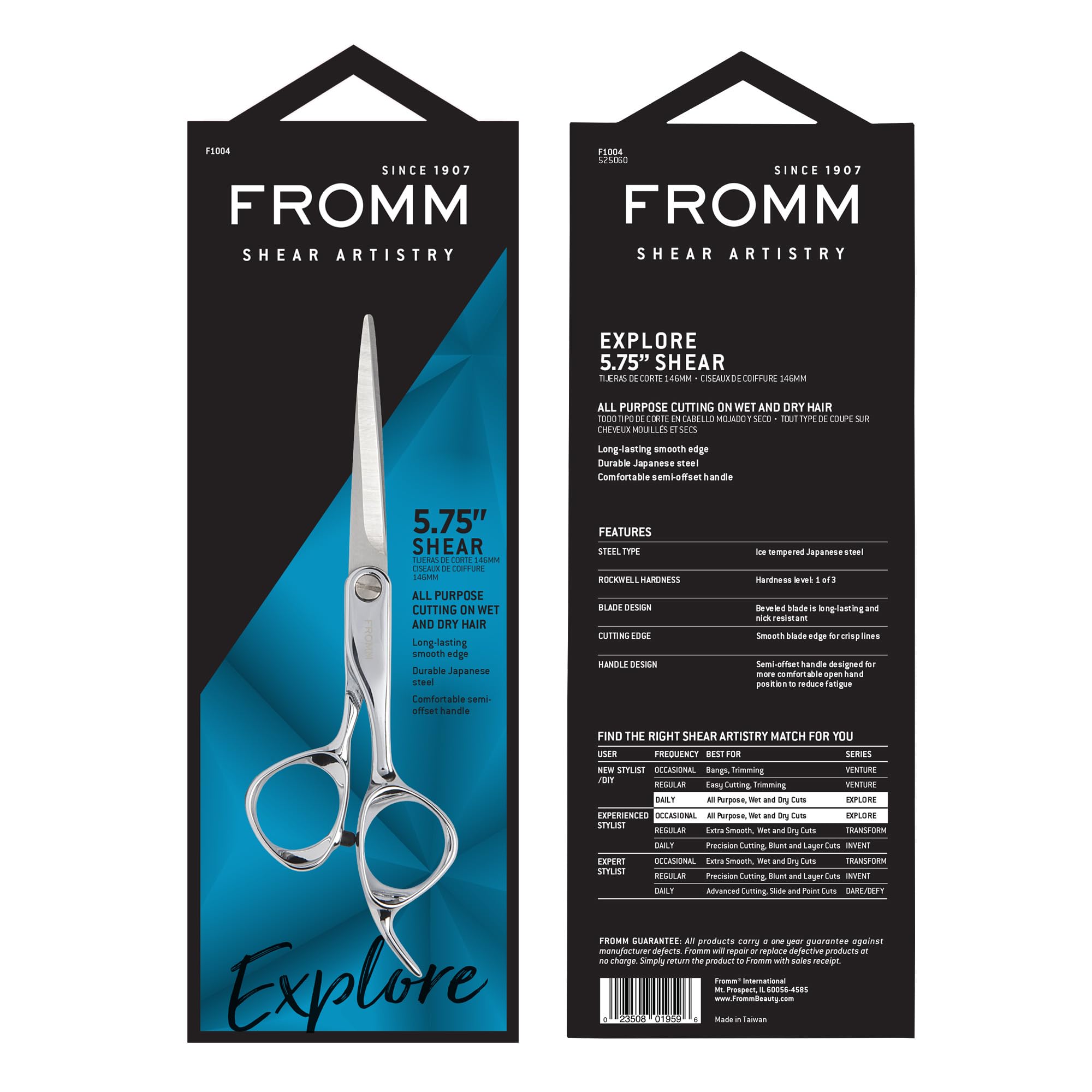 Fromm recomienda mantenimiento: limpieza y lubricación para conservar el filo.