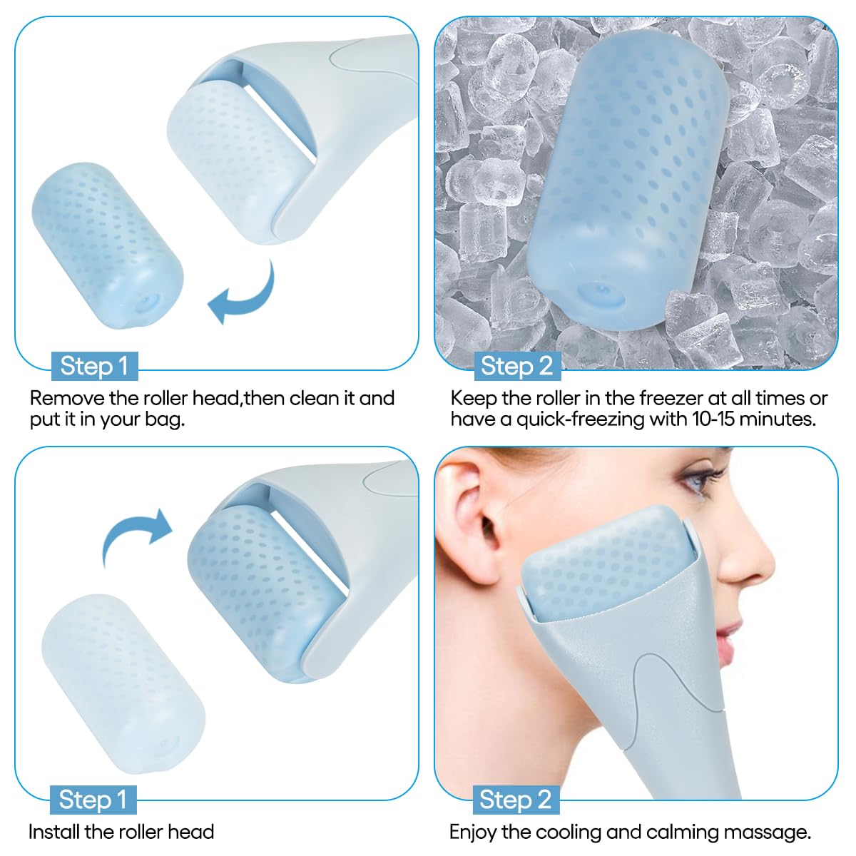 Fronnor Ice Roller después del trabajo: relajación facial