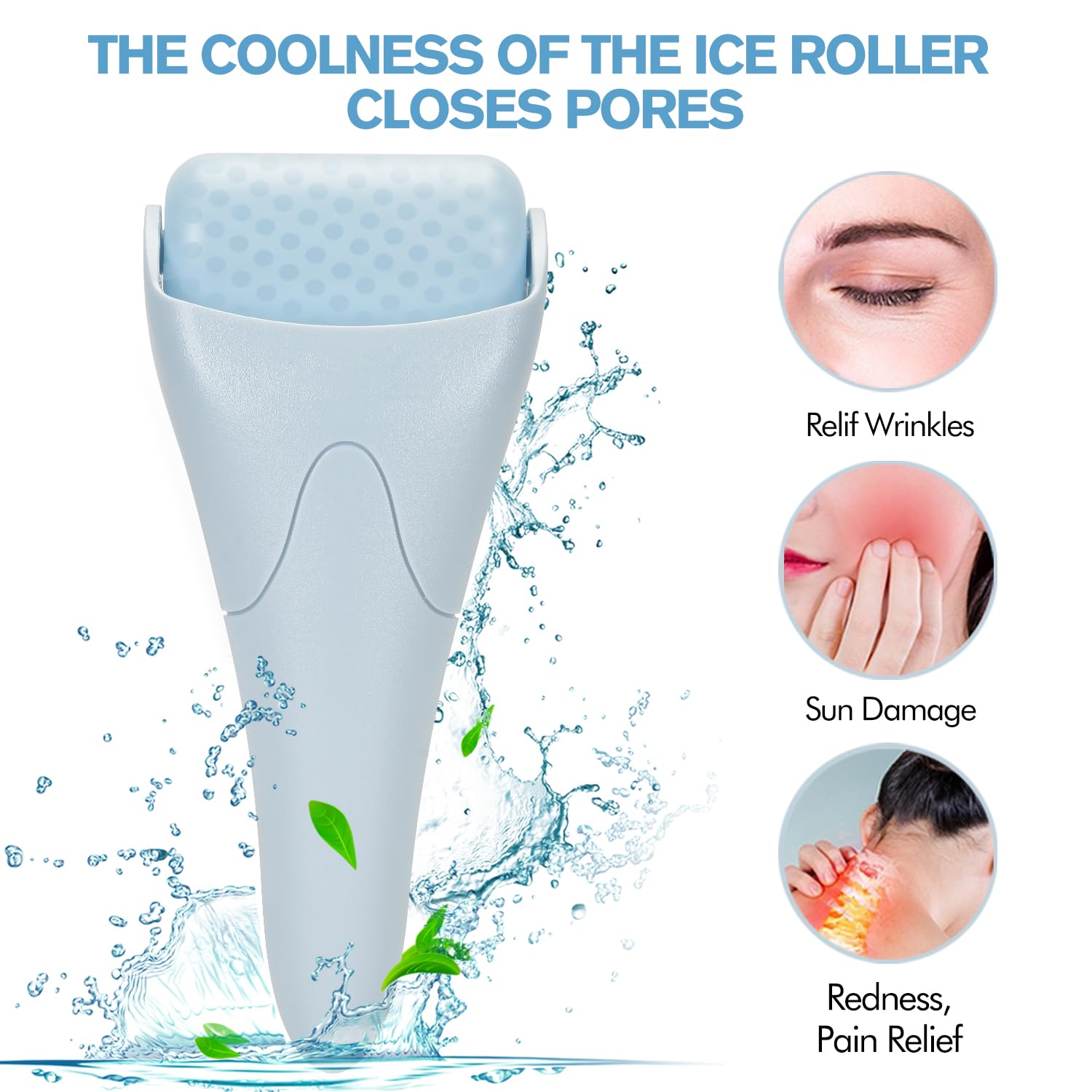 Fronnor Ice Roller cara cuello: masaje facial calmante