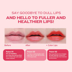 FRUDIA bálsamo labial granada miel – acabado brillante y duradero.