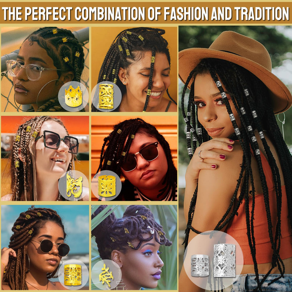 Accesorios dreadlock de metal Fscwlmon durables para estilo resistente