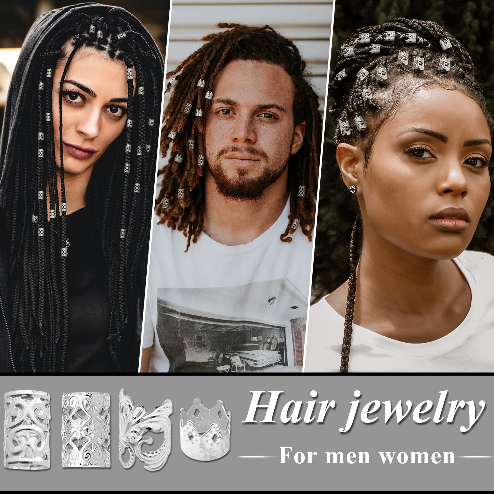 Fscwlmon joyas para trenzas círculos: estilo versátil para eventos.