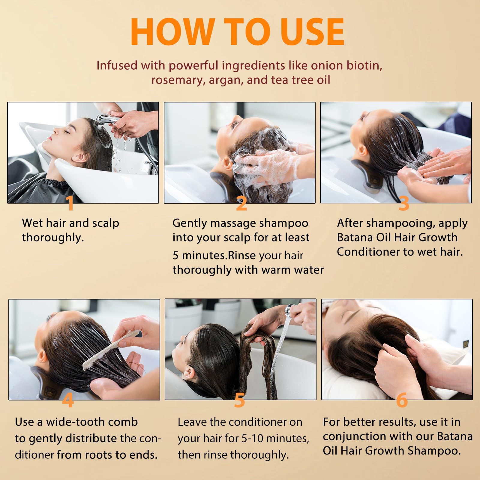 Cabello con brillo natural tras usar Batana Oil Shampoo y Acondicionador.