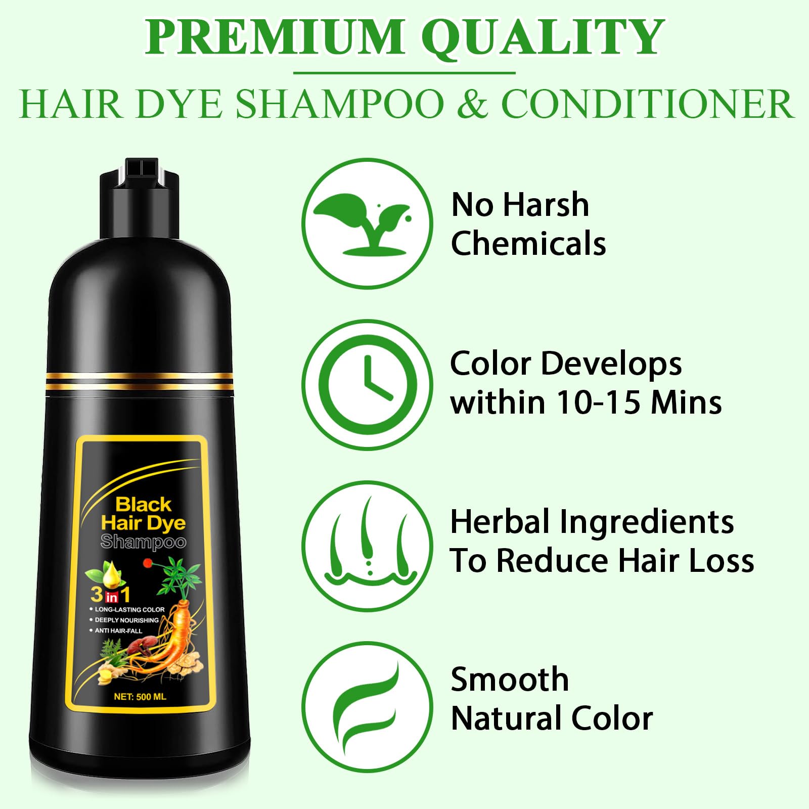 FSLHCY natural ingredients like Polygonum multiflorum and ginseng support hair vitality.